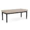 Lesro Lenox Steel 2 Seat Bench, Stone (Beige) Seat, Stone Back, 45 W 21 L 18.5 H, Linette Vinyl Seat LS2001 - alternate 2